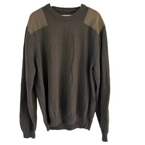 Duluth Trading Sweater Wool Mens SZXL Colonel Bicks Elbow Patches Commando